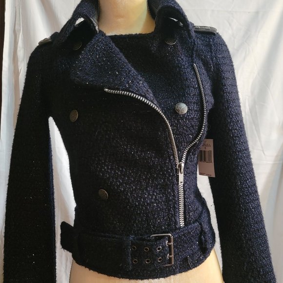 GUESS - Tweed Moto Jacket - Picture 2 of 8